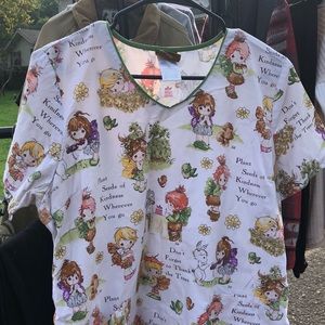 Precious moments scrub top